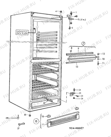 Взрыв-схема холодильника Electrolux ER3310B - Схема узла Housing 001